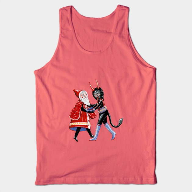 Father Christmas and Krampus dancing Tank Top by KayleighRadcliffe